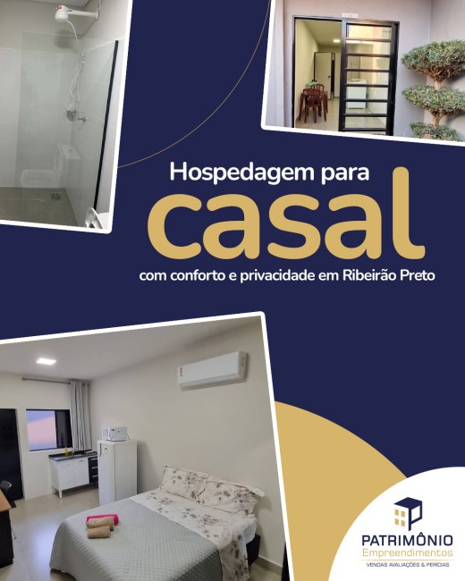 Hospedagem para casal com conforto e privacidade em Ribeirão Preto