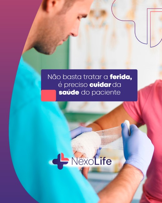 Não basta tratar a ferida, é preciso cuidar da saúde do paciente
