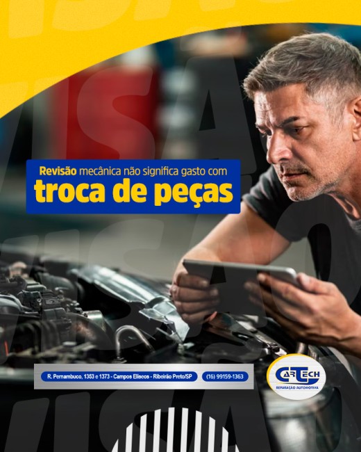 Revisão mecânica não significa gasto com troca de peças