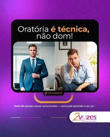 Oratória é técnica, não dom!