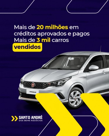 Mais de 20 milhões em crédito aprovado e pagos, mais de 3 mil carros vendidos