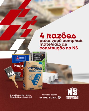 4 razões para você comprar materiais de construção na NS