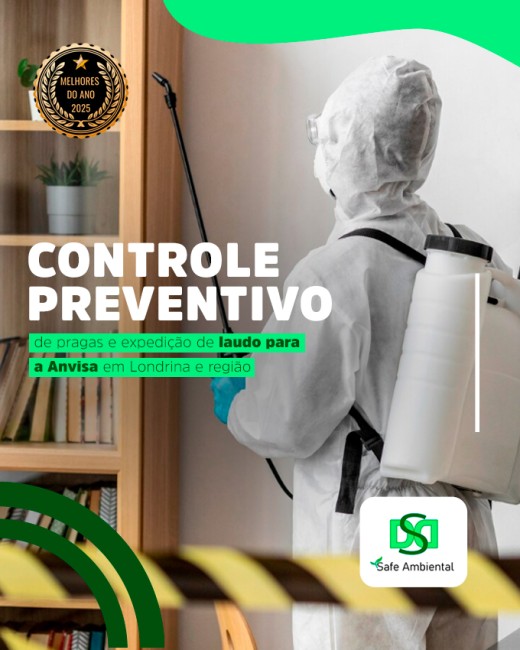 Controle preventivo de pragas e expedição de laudo para a Anvisa em Londrina e região