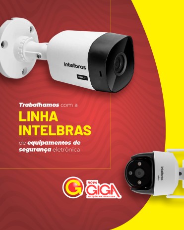 Trabalhamos com a linha Intelbras de equipamentos de segurança eletrônica