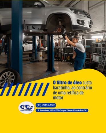 O filtro de óleo custa baratinho, ao contrário de uma retífica de motor