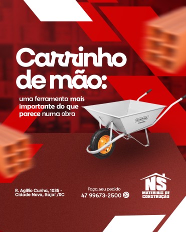 Carrinho de mão: uma ferramenta mais importante do que parece numa obra