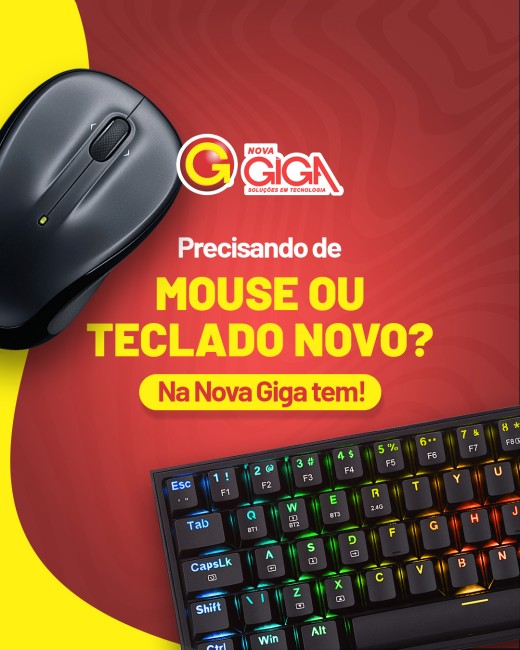 Precisando de mouse ou teclado novo, na Nova Giga tem