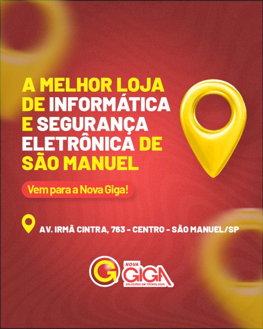 A melhor loja de informática e segurança eletrônica de São Manuel