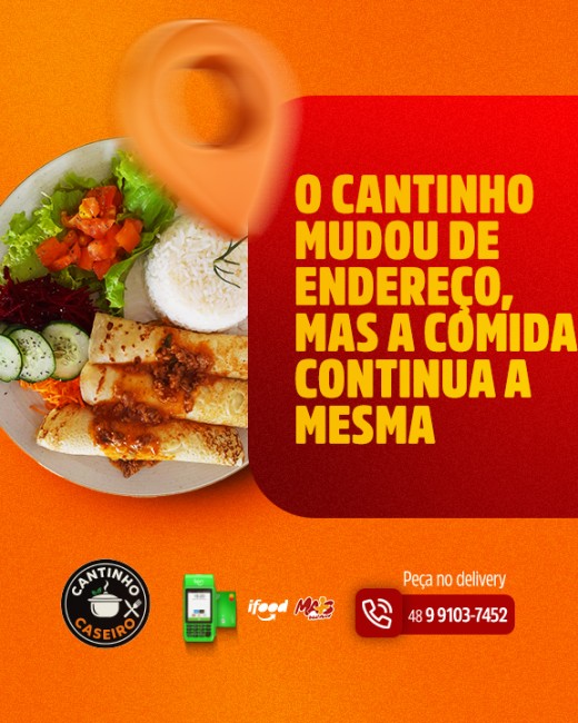 O Cantinho mudou de endereço, mas a comida continua a mesma
