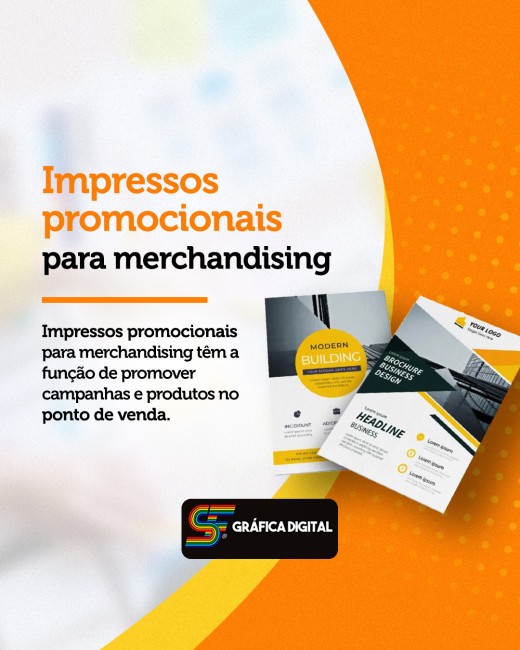 Impressos promocionais para merchandising