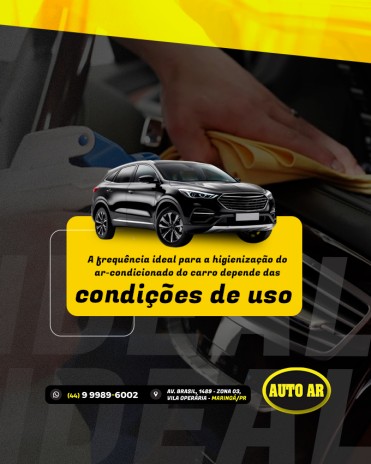 A frequência ideal para a higienização do ar-condicionado do carro depende das condições de uso