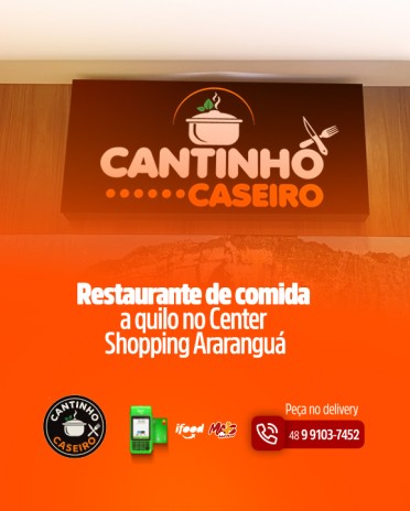 Restaurante de comida a quilo no Center Shopping Araranguá