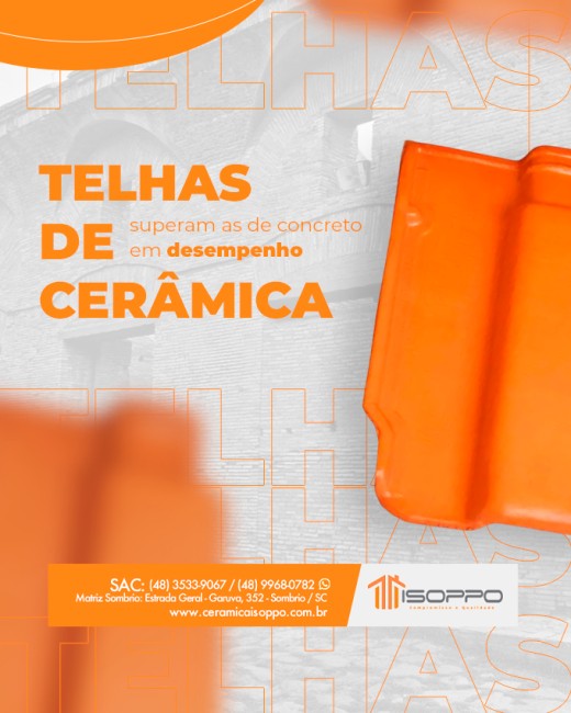 Telhas de cerâmica superam as de concreto em desempenho