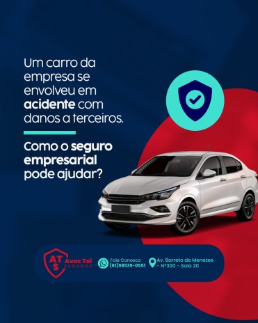 Um carro da empresa se envolveu em acidente com danos a terceiros. Como o seguro empresarial pode ajudar?