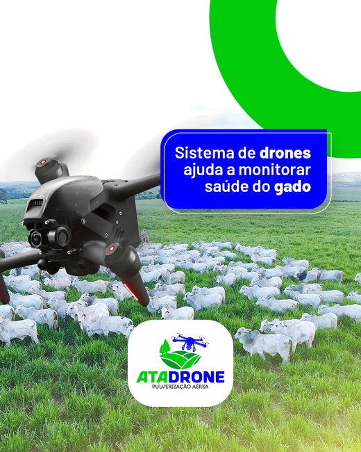 Sistema de drones ajuda a monitorar saúde do gado