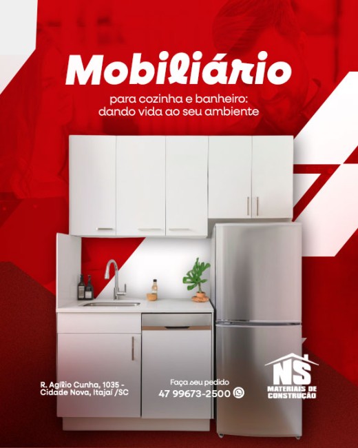 Mobiliário para cozinha e banheiro: dando vida ao seu ambiente