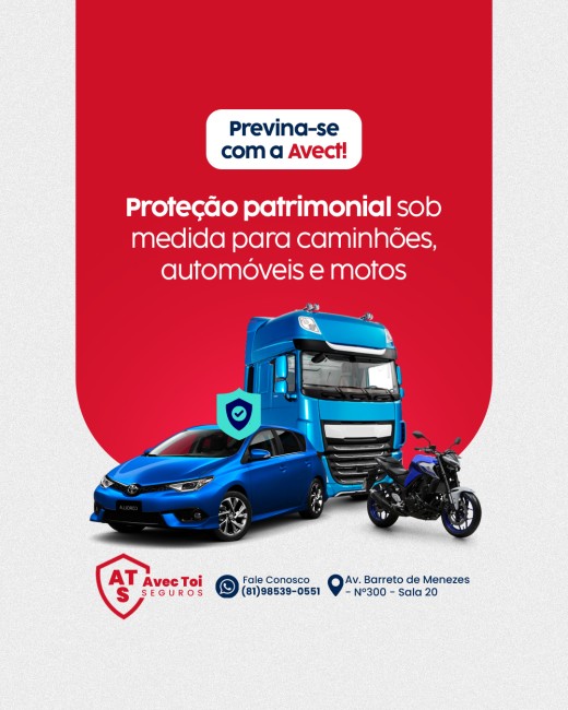 Proteção patrimonial sob medida para caminhões, automóveis e motos