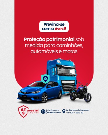 Proteção patrimonial sob medida para caminhões, automóveis e motos