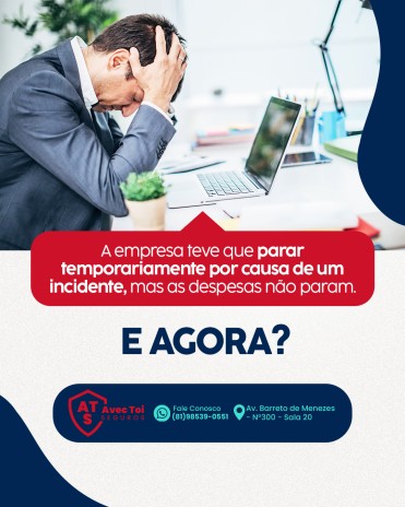 A empresa teve que parar temporariamente por causa de um incidente, mas as despesas não param.