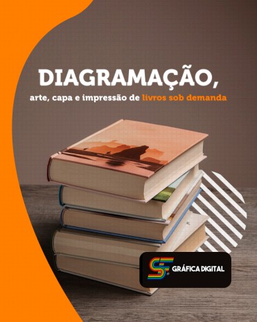 Diagramação, arte, capa e impressão de livros sob demanda