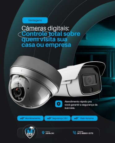 Câmeras digitais:  Controle total sobre quem visita sua casa ou empresa