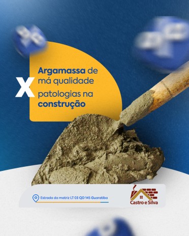 Argamassa de má qualidade x patologias na construção