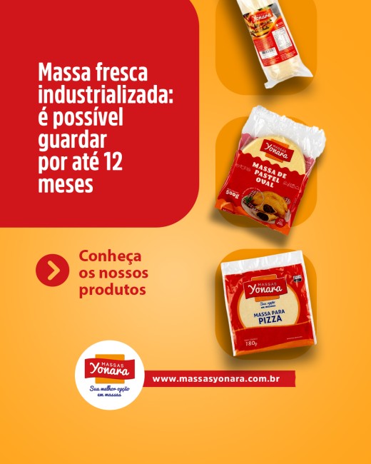 Massa fresca industrializada: é possível guardar por até 12 meses