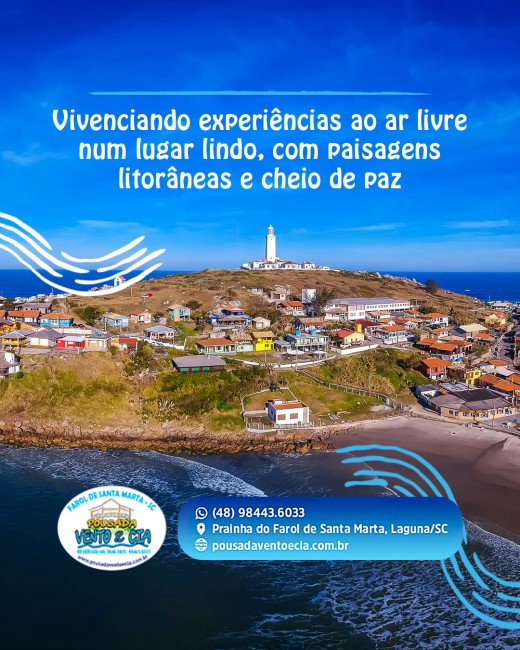 Vivenciando experiências ao ar livre num lugar lindo, com paisagens litorâneas e cheio de paz