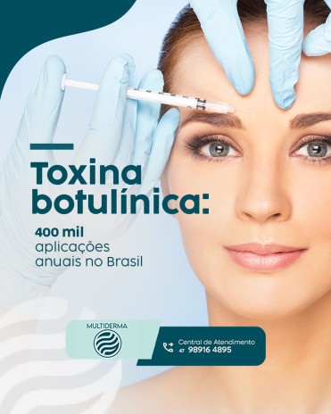Toxina botulínica: 400 mil aplicações anuais no Brasil