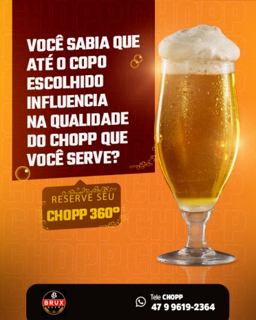 Você sabia que  até o copo  escolhido  influencia  na qualidade  do chopp que  você serve?