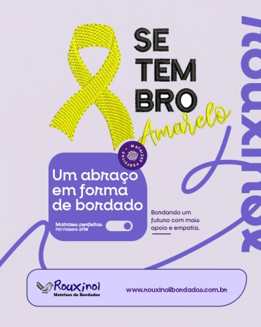 Um abraço em forma de bordado