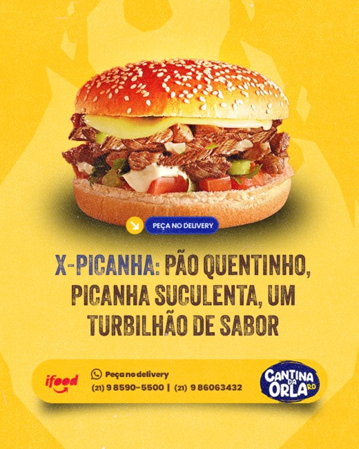 X-Picanha: pão quentinho, picanha suculenta, um turbilhão de sabor