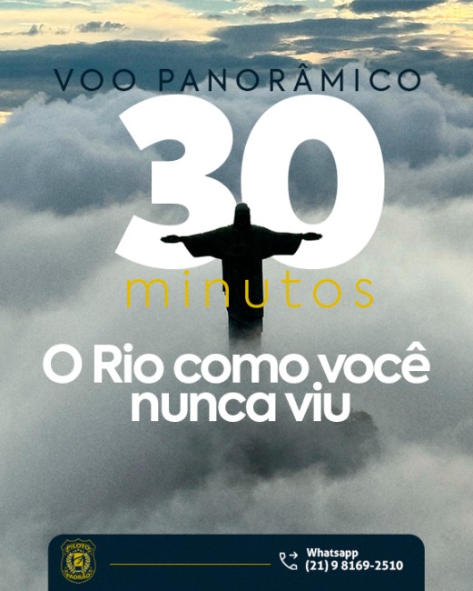 Voo Panorâmico de 30 minutos: o Rio como você nunca viu