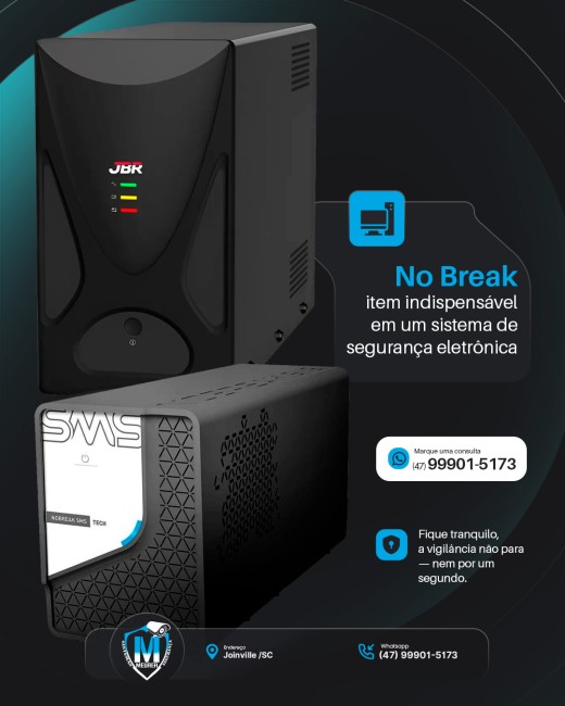 No break: item indispensável em um sistema de segurança eletrônica