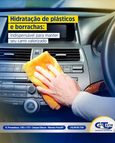Hidratação de plásticos e borrachas: indispensável para manter seu carro valorizado