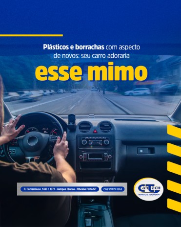Plásticos e borrachas com aspecto de novos: seu carro adoraria esse mimo
