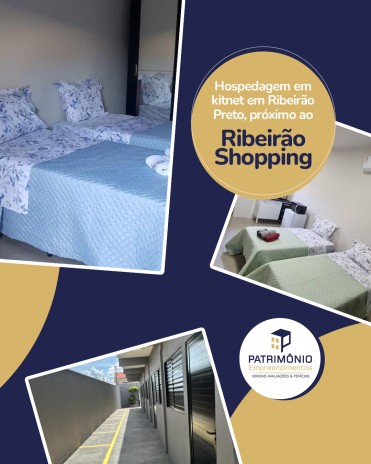 Hospedagem em kitnet em Ribeirão Preto, próximo ao Ribeirão Shopping