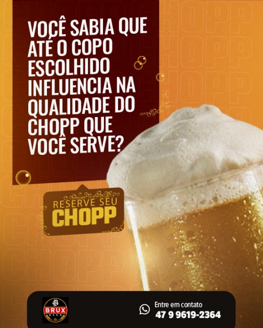 Você sabia que até o copo escolhido influencia na qualidade do chopp que você serve?