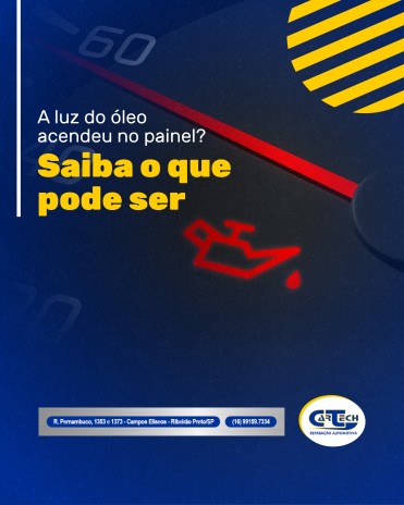 A luz do óleo acendeu no painel? Saiba o que pode ser
