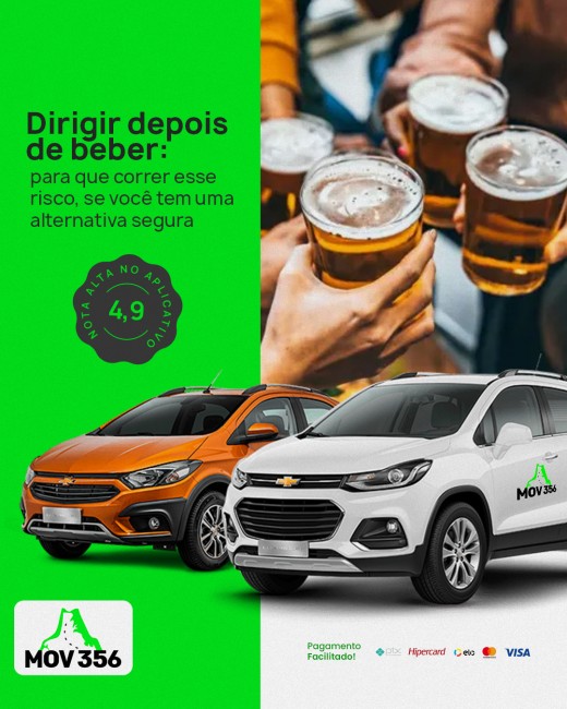 Dirigir depois de beber: para que correr esse risco, se você tem uma alternativa segura