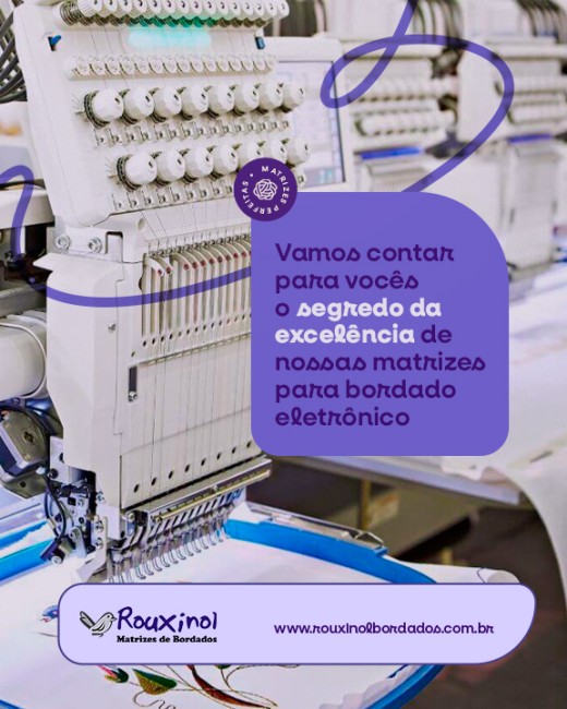 Vamos contar para vocês o segredo da excelência de nossas matrizes para bordado eletrônico
