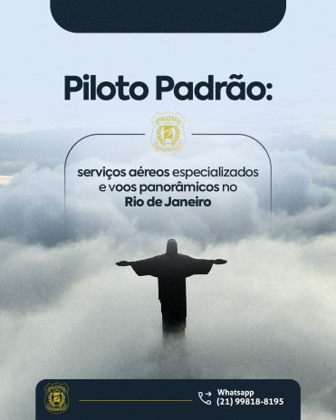 Piloto Padrão: serviços aéreos especializados e voos panorâmicos no Rio de Janeiro