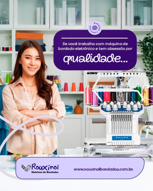 Se você trabalha com máquina de bordado eletrônico e tem obsessão por qualidade...