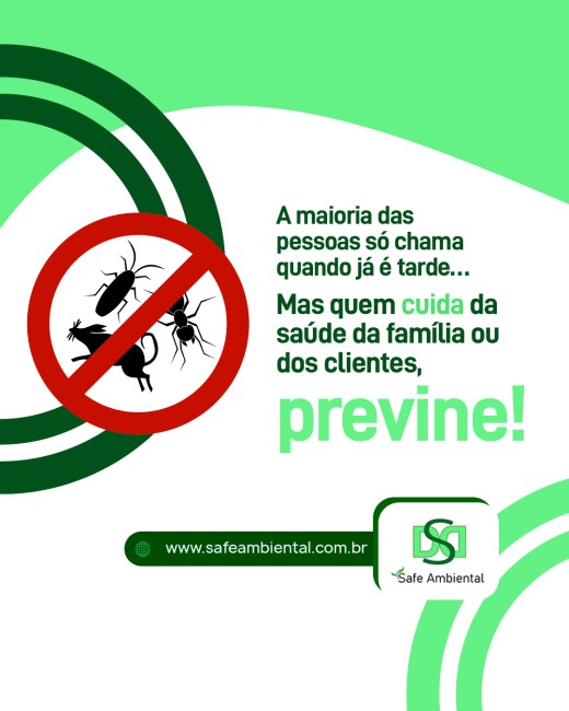 A maioria das pessoas só chama quando já é tarde… Mas quem cuida da saúde da família ou dos clientes, previne!