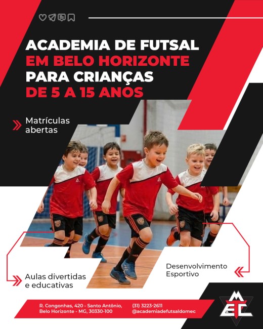 Academia de Futsal em Belo Horizonte para Crianças de 5 a 15 Anos