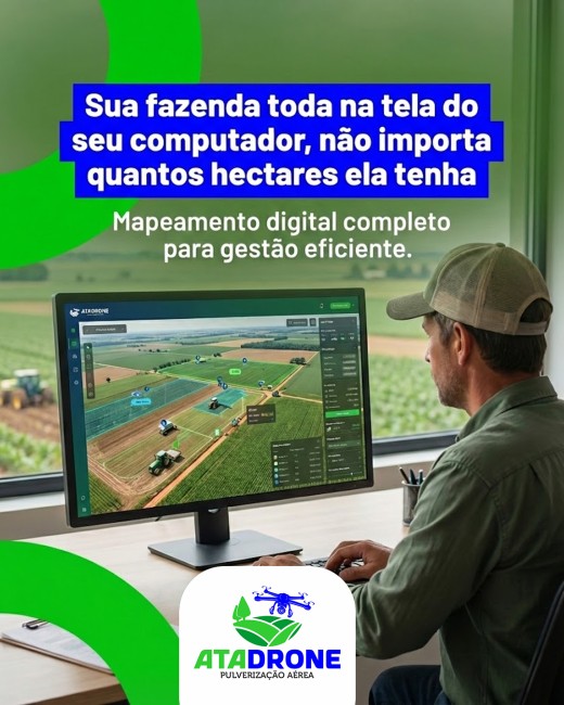 Sua fazenda toda na tela do seu computador, não importa quantos hectares ela tenha