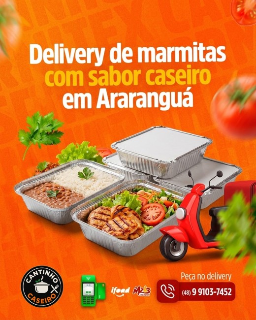Delivery de marmitas com sabor caseiro em Araranguá