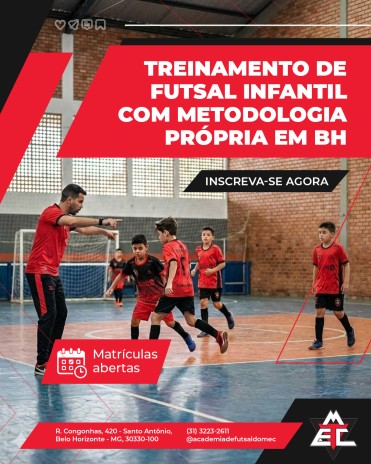 Treinamento de Futsal Infantil com Metodologia Própria em BH