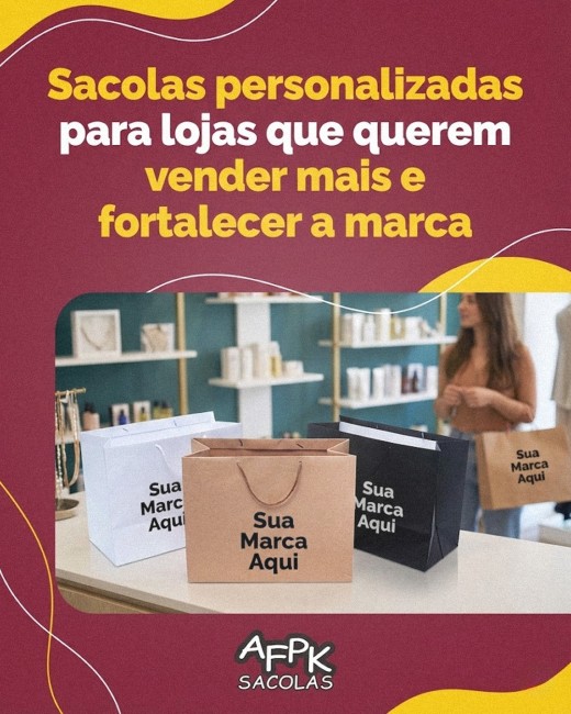 Sacolas personalizadas para lojas que querem vender mais e fortalecer a marca