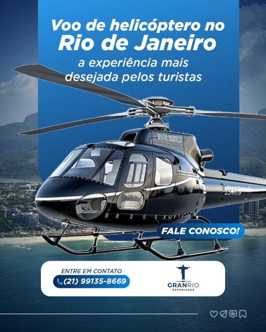 Voo de helicóptero no Rio de Janeiro a experiência mais desejada pelos turistas